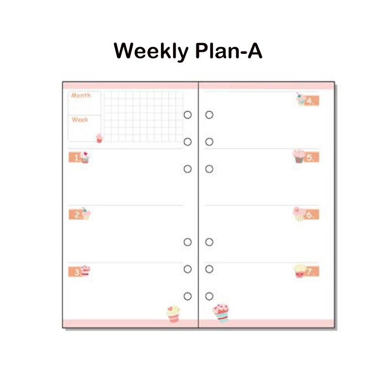A5 A6 Einlage Planer Kalendereinlage Zeitplaner Tagebuch 40 * Blatt für - Bild 2 von 4