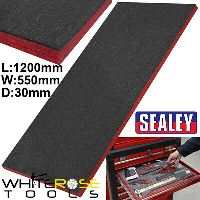 Sealey Easy Peel Shadow Foam rot/schwarz 1200 x 550 x 30 mm Werkzeugkoffer Ablage Einsatz