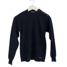 Armor Lux Women's Black Knitted 100% wool Jumper Sweater Size Small - NWOT