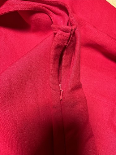 Jillian Jones Women's Dress Size 10 Linen Blend Red Sleeveless Long Maxi FLAWED - Imagen 7 de 9