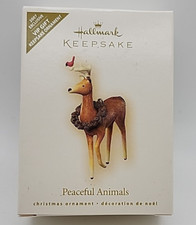 2007 Hallmark Keepsake Peaceful Animals Christmas Ornament Reindeer VIP Gift