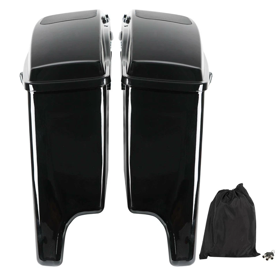 5" Stretched Hard Saddle Bags 6x9" Speaker Lid Fit For Harley Street Glide 14-24 - Imagem 2 de 4