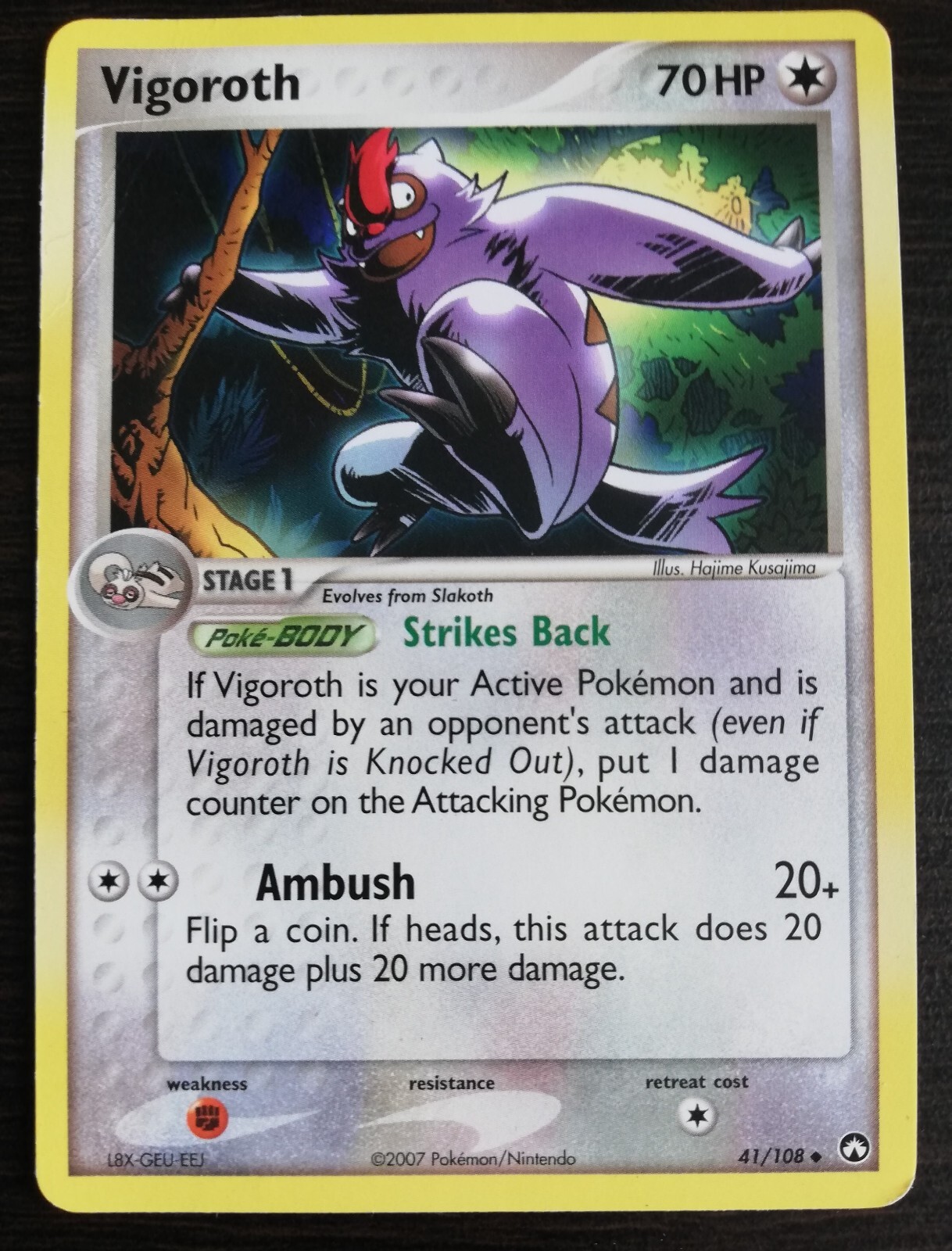 Vigoroth EX Power Keepers 41/108 Uncommon Pokemon Card NM