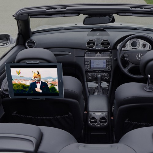Mobilefox 360° Car Tablet Headrest Mount Car Holder Suitable For for Apple - Picture 2 of 7