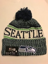 NFL SEATTLE SEAHAWKS 2025 NEW ERA SIDELINE ON FIELD SPORT KNIT Beanie POM POM