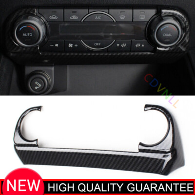 For Mazda CX-5 2017-2021 ABS Carbon Fiber Central Console AC Switch Panel Trim