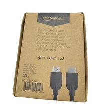 Amazon Basics B014I8SX4Y High Speed HDMI Cable 6ft (LOT OF 2) *SEALED* **SALE**