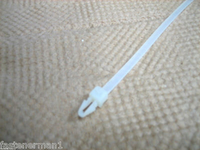 (1,000) 8'' Self Mounting Cable Tie (Push Mount) GTP-200ST Natural Nylon-FREE S&H