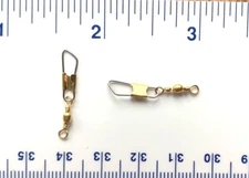 100 GT Brass Barrel Safety Snap Swivels size 14 (15 lb test)