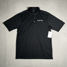 Nike Shirt Mens Medium Black Golf Polo Performance Stretch Dri-Fit Casual Preppy