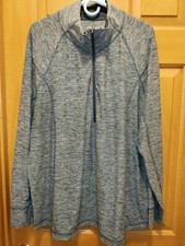 Old Navy women's grey athletic 1/4 zip long sleeve top sz 2x
