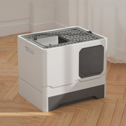 Simple Cleaning Drawer Type Pet Toilet Fully Anti-Splash Enclosed Cat Litter Box - Picture 16 of 18