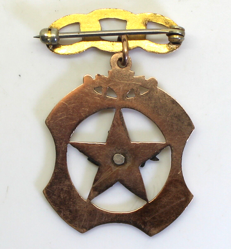 Vintage Fraternal Odd Fellows 10K Gold Brooch Pin, Daughters of Rebekah - Picture 3 of 4