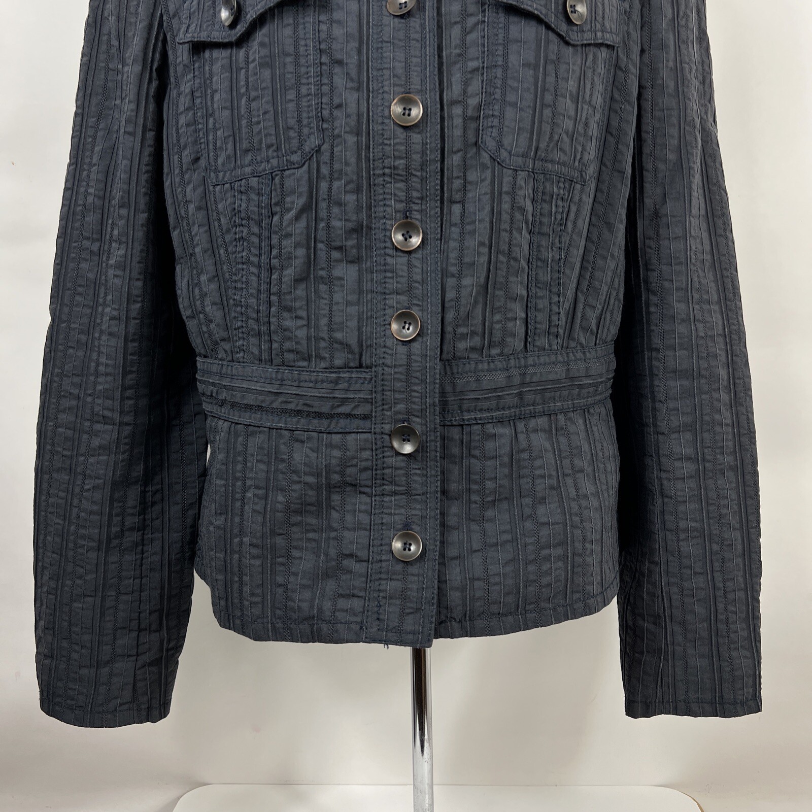 Zara Basic Jacket Women's Medium Button Down Long… - image 3