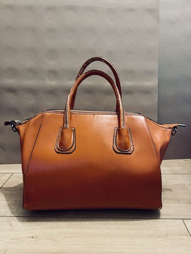 Vintage Faux Leather Tote Bag Handbag Inner Pocket Zip Fastening Medium to Large