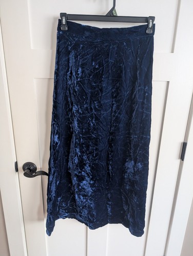 VINTAGE Velvet Outfit Set Maxi Skirt & Sleeveless Top Womens 12 80s 90s Costume - Picture 3 of 17