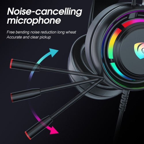 Cuffie Gaming Cablate Cuffie Con Microfono Cancellazione Rumore Controlli Audio Nuove - Foto 8 di 8
