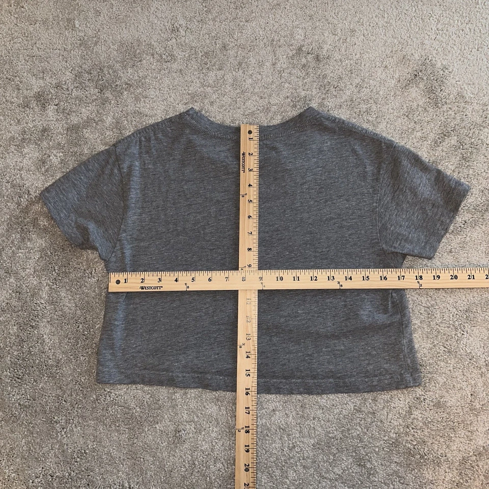 Молодой и безрассудный рубашка женщин XS серый укороченный свободного Y & R логотип - Изображение 4 из 4