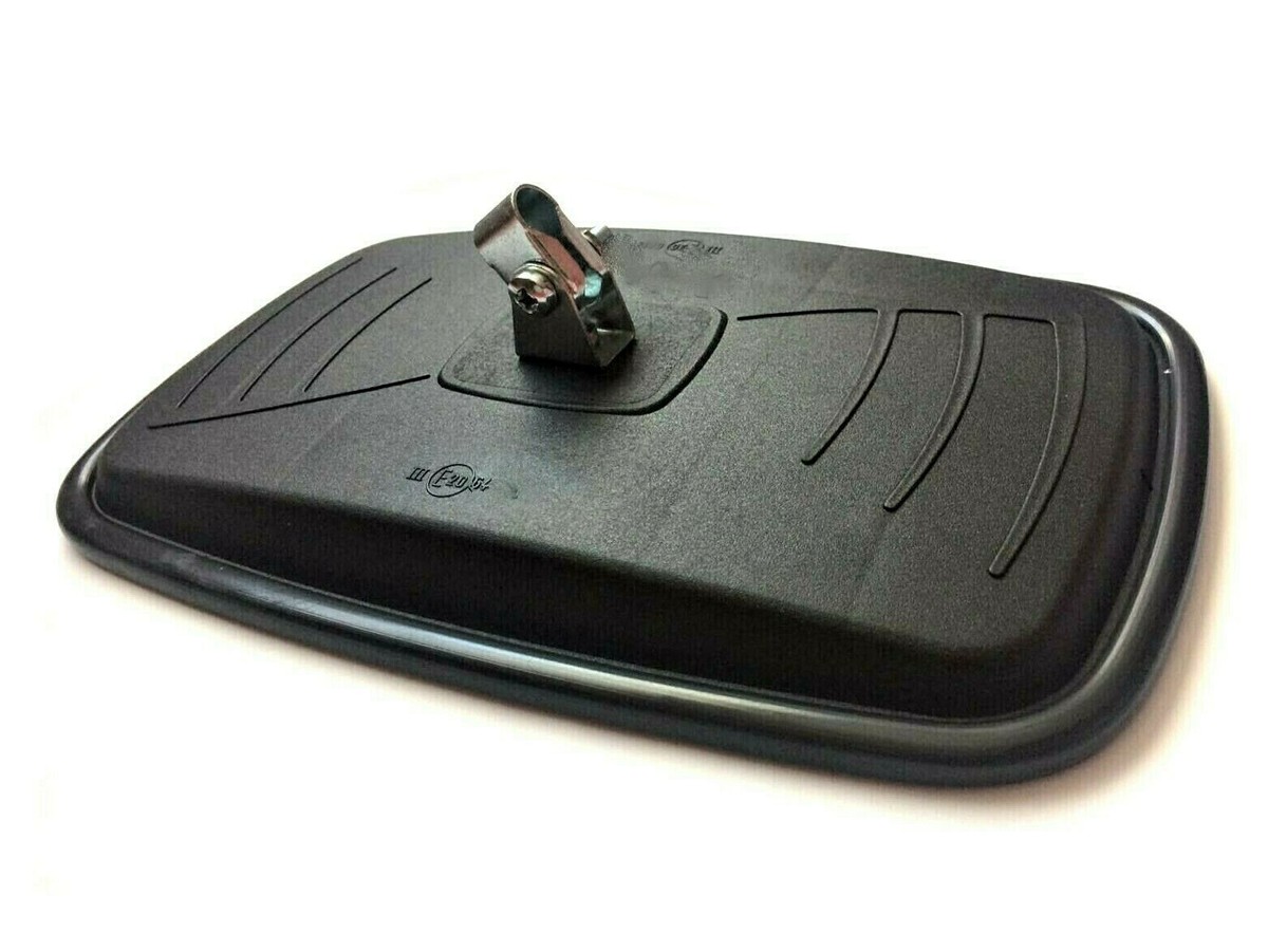 2 Specchietti Retrovisori Per Trattore/escavatore - 232x145 Mm, Omologazione E20, Supporto ø15/18 Mm, Nero