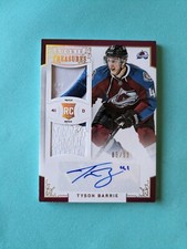 2012-13 Panini, Rookie Treasures. Tyson Barrie... 2 color auto patch rc !!.