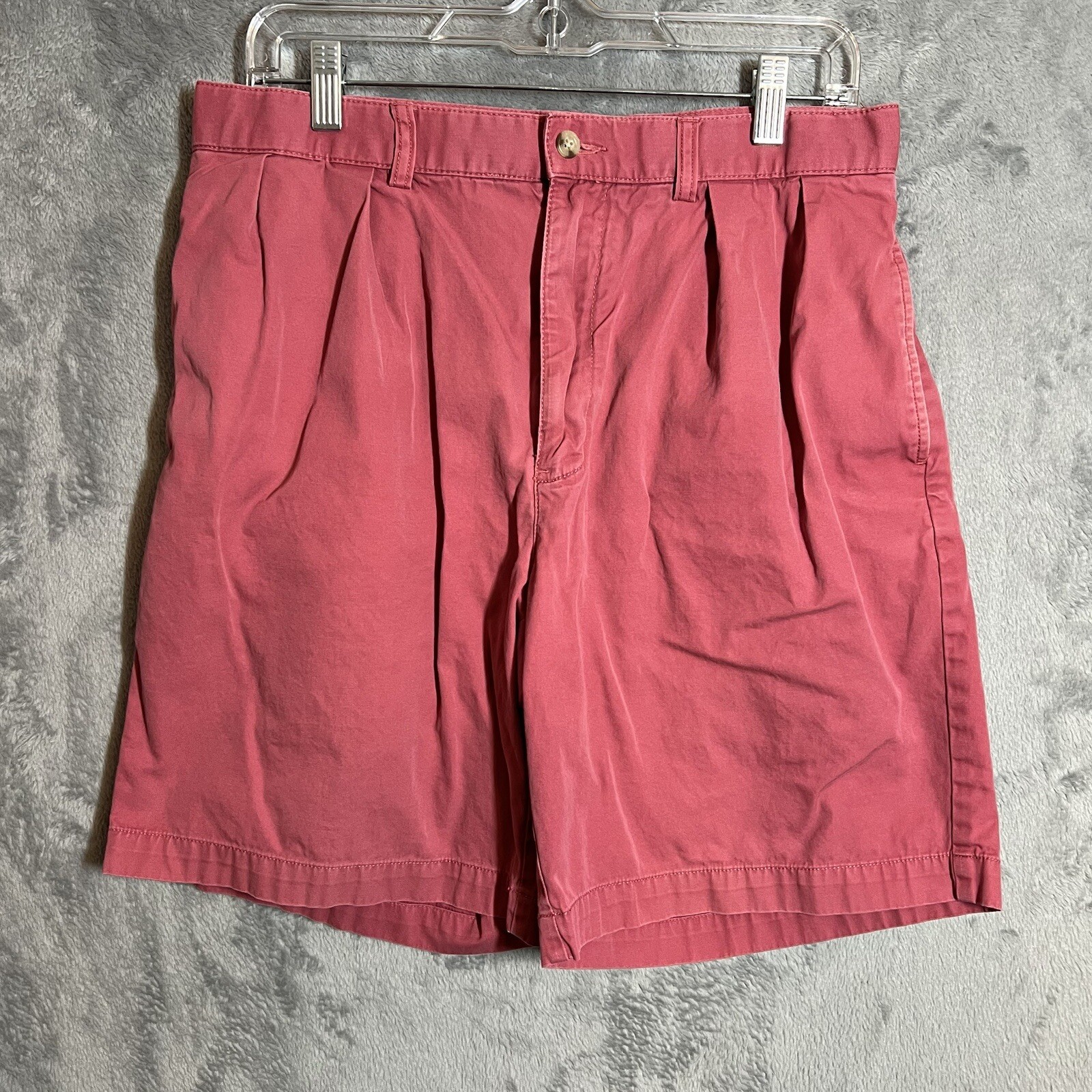 Polo Ralph Lauren Mens Pleated Shorts Size 32 Red Tyler Chino Shorts