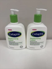 LOT OF 2 Cetaphil Moisturizing Lotion Dry To Normal Skin 16 Fl Oz B70-76