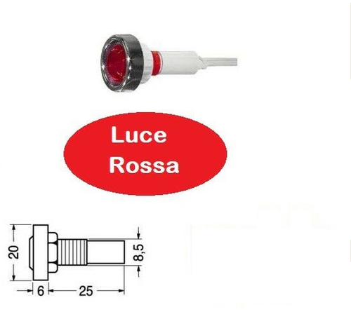 Spia Luminosa 220V 230V Rossa | Con Fili | Per Segnalazione Elettrica - Foto 7
