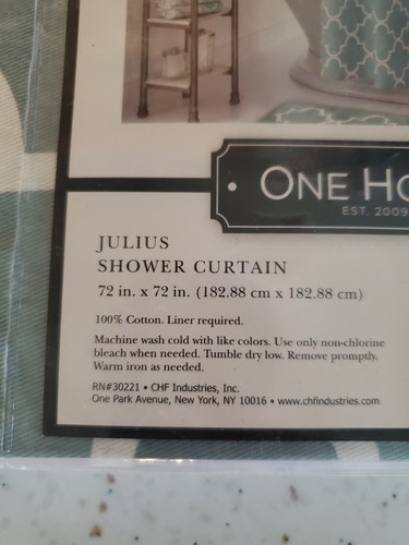 One Home Julius Shower Curtain - Sage Color 72 inch x 72 inch New Sealed. - Picture 4 of 4