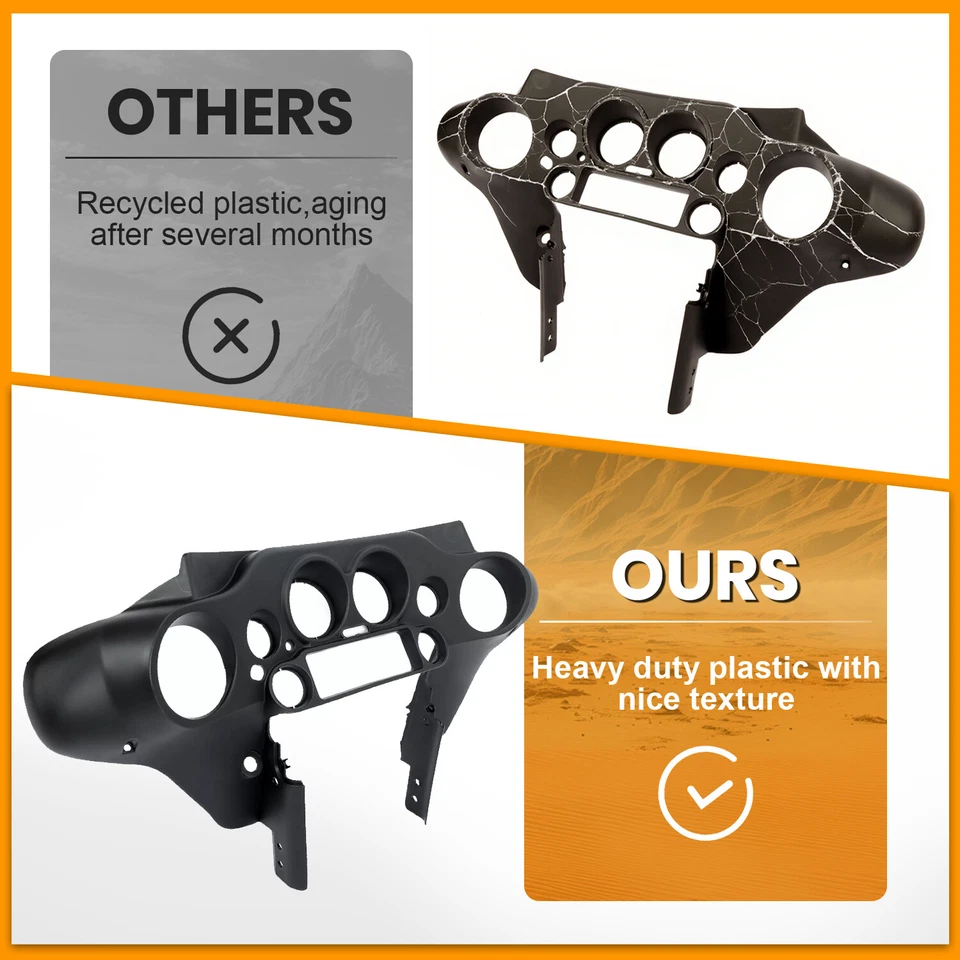 Front Batwing Inner Outer Fairing For Harley Touring Electra Street Glide 96-13 - Image 4 of 4