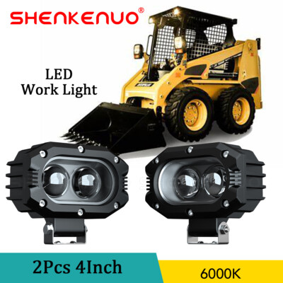 4inch LED Work Lights for Forklift Loader Caterpillar Skid Steers Excavator Gran