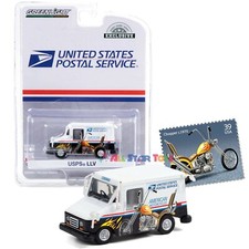 Greenlight 30249 1/64 USPS US Postal Service LLV Delivery Van MOTORCYCLES STAMPS