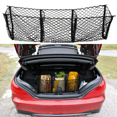 3 Pockets Net Stretchy Trunk Storage Net For Mercedes Benz SL450 SL500 550 600