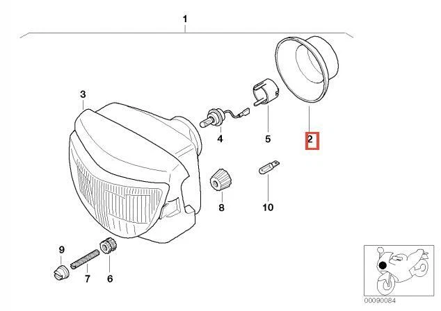 Genuine BMW R13 R131 Headlight Cover OEM 63127650105 | eBay