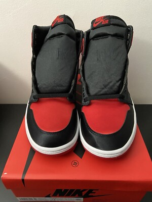 Nike Air Jordan 1 High OG “Satin Bred” - Size 10.5M / 12W | eBay display picture 2