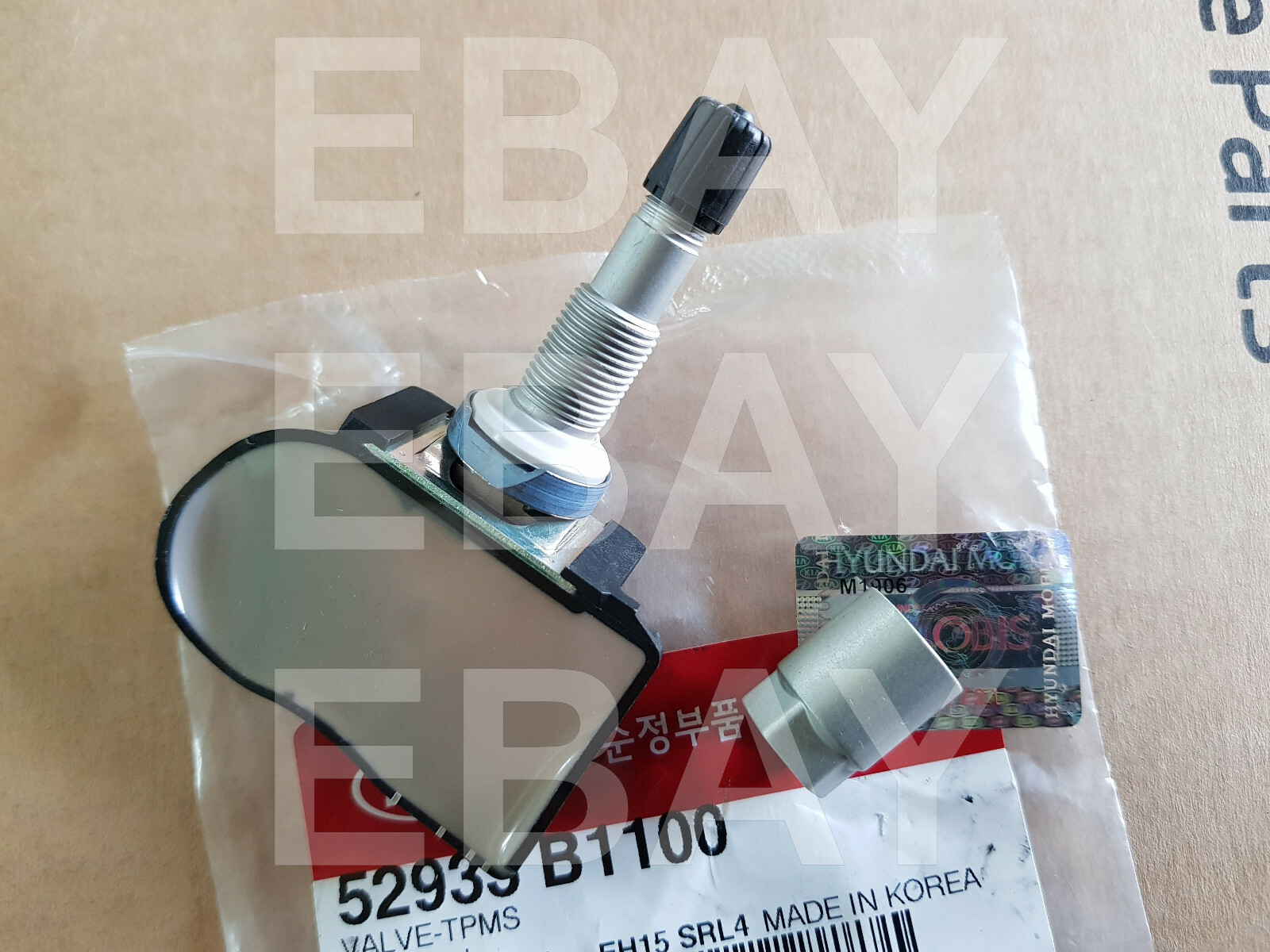 OEM Wheel TPMS Valve 4PC & Nut 4PC For Hyundai KIA 52933B1100 