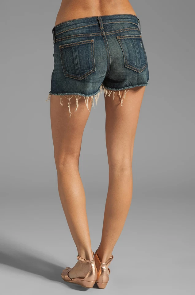 Шорты из искусственно состаренной джинсовой ткани RAG &BONE Mila Cut-off Fray Hem SHEFFIELD РАЗМЕР 31 - Изображение 4 из 4