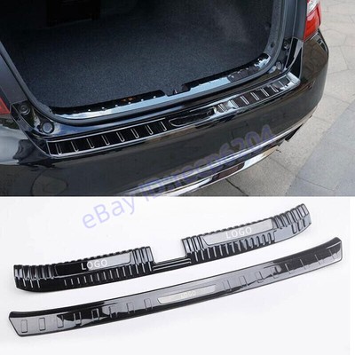 For Accord 2023-2025  Black Car Rear Bumper Guard Trunk Edge Trim Cover 2PCS