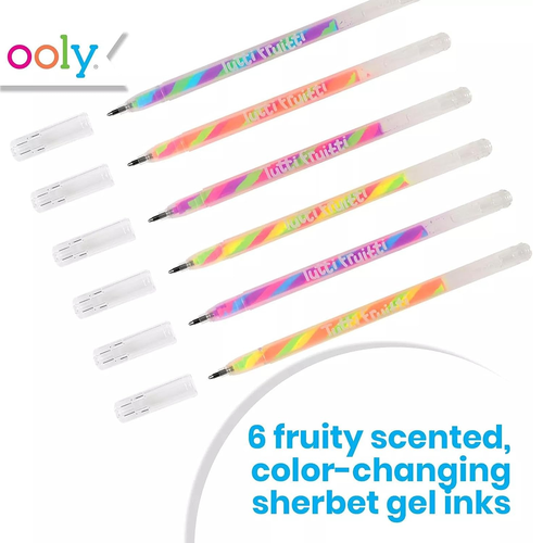 Plumas de gel Ooly perfumadas Tutti Frutti que cambian de color: JUEGO DE 6 - Imagen 2 de 5