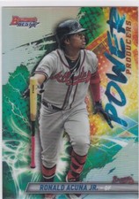 RONALD ACUNA JR. Atlanta Braves Baseball BOWMAN's BEST POWER PRODUCERS REFRACTOR