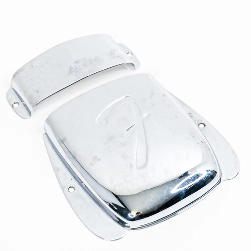 Vintage Fender Jazz Bass Ashtray Bridge Cover & Pickup Cover Set Classic Chrome