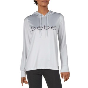Bebe Sport Women S High Neck Terry Floral Print Logo Activewear Fitness Hoodie Ebay
