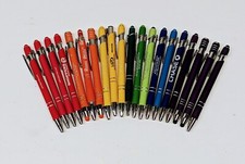 20ct Lot Misprint Metal Retractable Click Pens by Color: Mixed RAINBOW THEME   