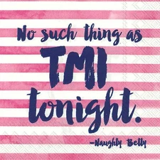 Boston International IHR Cocktail Beverage Paper Napkins, 5" x 5", TMI