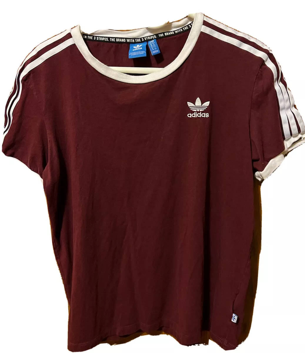 Maroon adidas clearance california t shirt