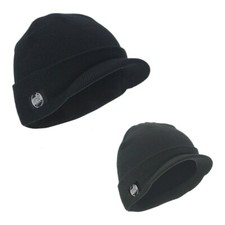 NEW The Vintage Year Warm Winter Sports Knit Cuff Beanie Black Charcoal Gray