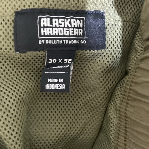Pantaloni rigidi Alaskan Uomo 30x32 Jogger verdi affusolati vita elastici cordino - Foto 10 di 11
