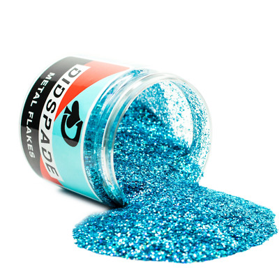 2oz Ice Bath 0.015 Blue Holographic Metal Flake - Solvent Resistant Glitter  