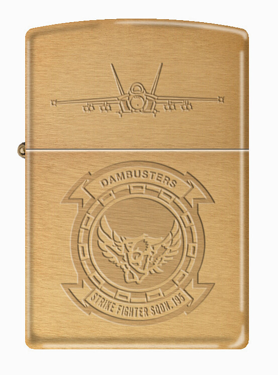 VFA-195 Dambusters F/A-18 Super Hornet  Squadron Zippo MIB    Brushed Brass