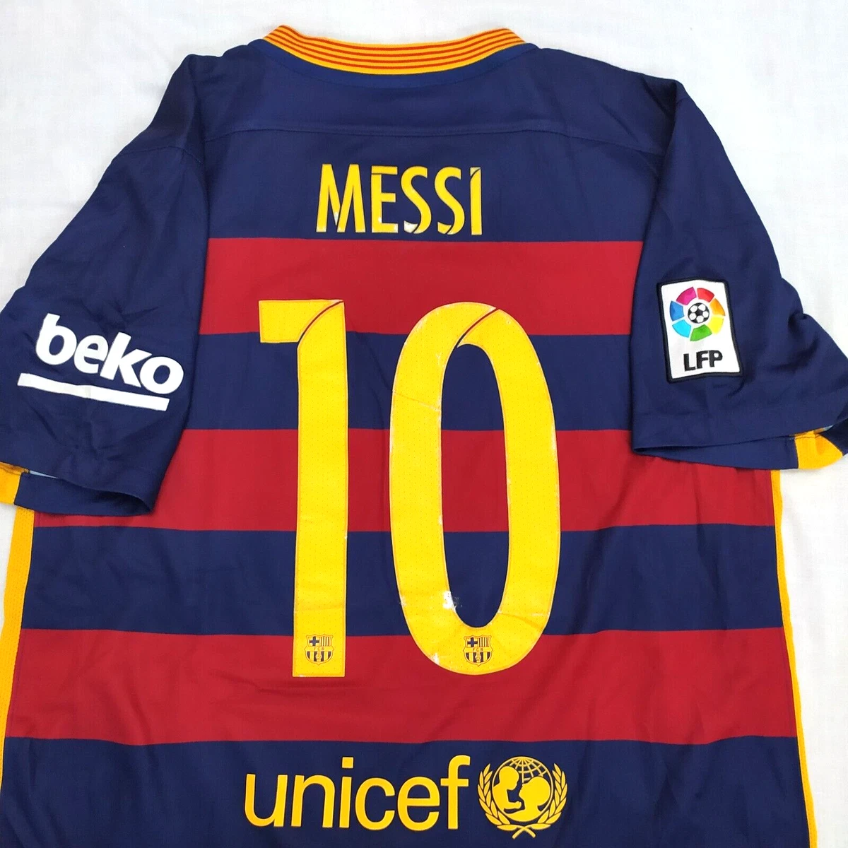 Lionel Messi FC Barcelona 2015 Shirt 10 Nike Mens Soccer Jersey Football  Size M