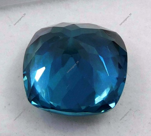 10.10 CT + Natural Blue Montana Sapphire Cushion Cut CERTIFIED Loose Gemstone - Picture 7 of 7